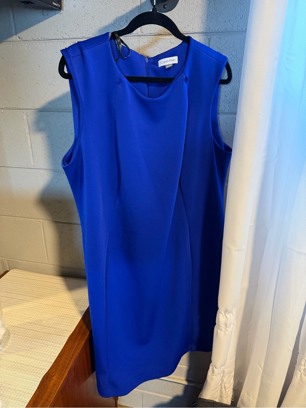Calvin Klein Cobalt Blue Sleeveless Shift Dress